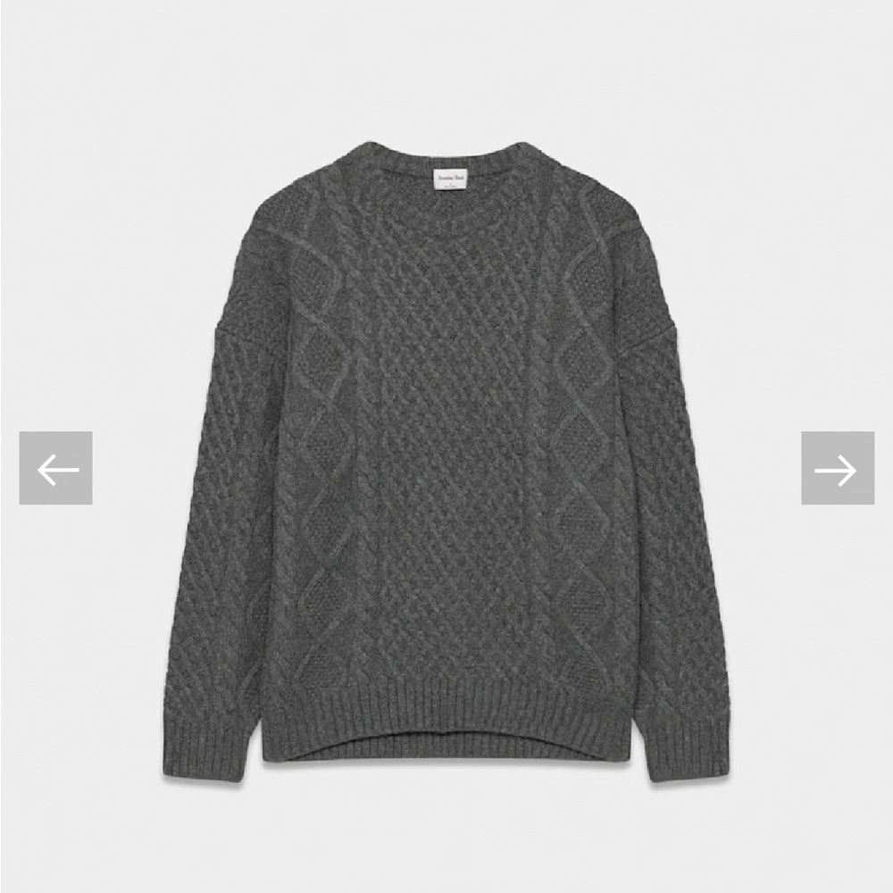 Sunday Best Charcoal Cable Knit Sweater